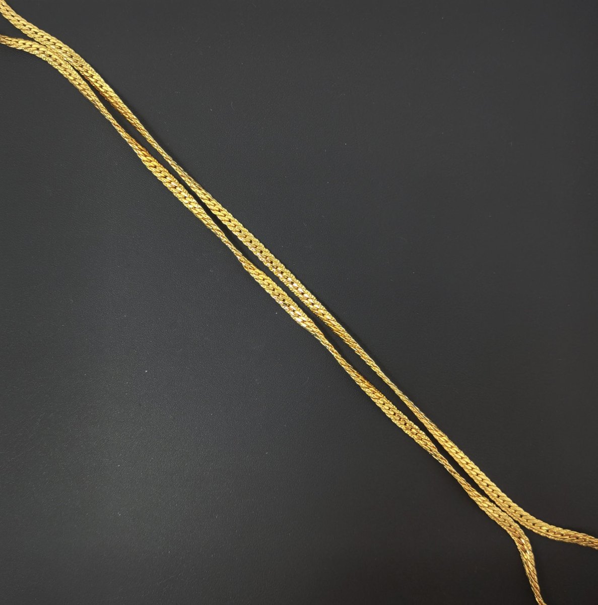 17.7" 24K Gold Filled Herringbone Necklace, 2.3mm In Width, w/ Lobster Clasps | CN-526