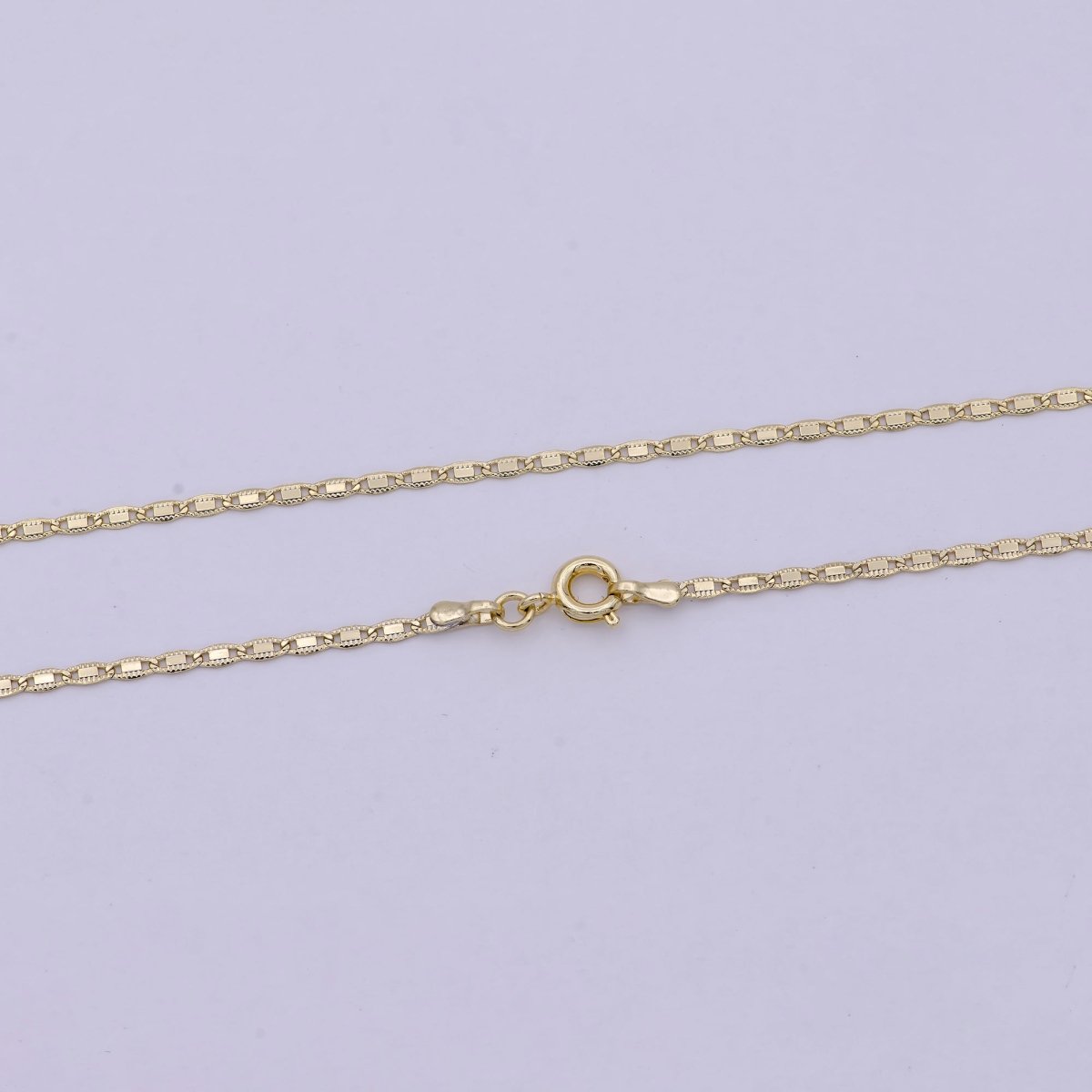 1.7mm Mariner Anchor Link Chain Necklace 14k Gold Filled Necklace 18 inch long | WA-543 Clearance Pricing - DLUXCA
