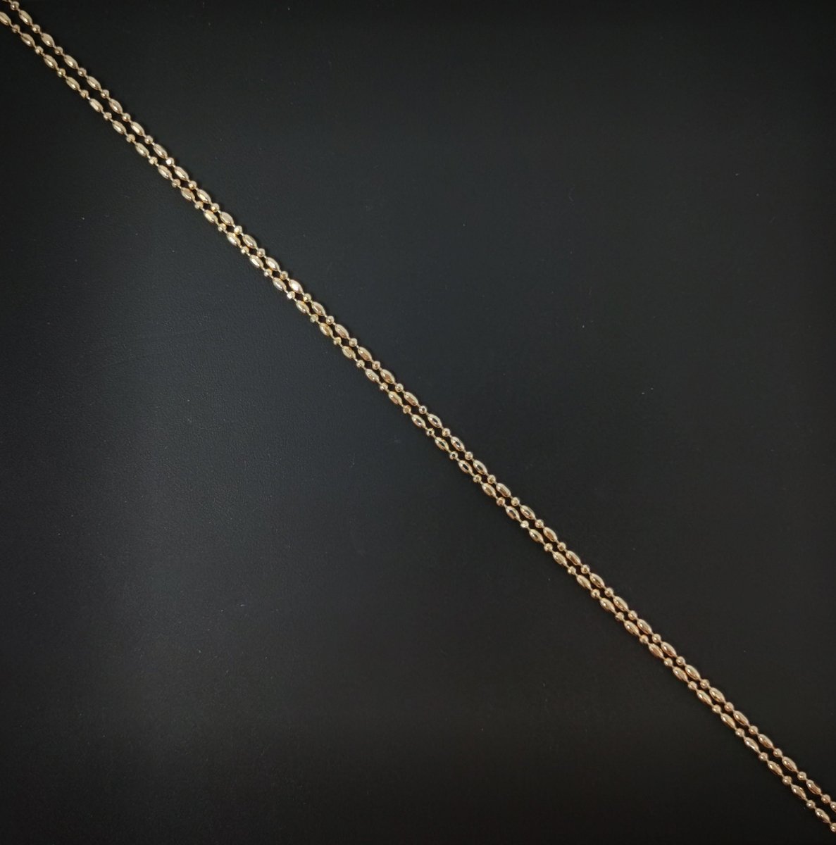 18" / 20" 18K Rosy Gold Filled Bead Necklace Chain, 18" / 20" Layering Beaded Chain, Dainty 1.5mm Necklace w/ Spring Ring | CN-698 CN-700  Clearance Pricing