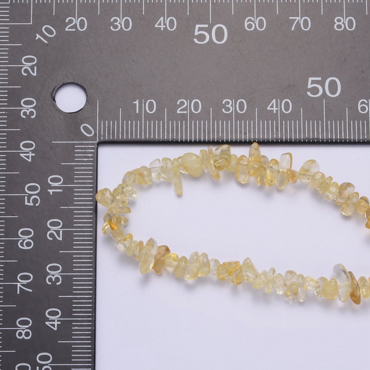 18 Inch Natural Yellow Citrine Crystal Stone Bead Necklace with 2" Extender | WA-635 Clearance Pricing