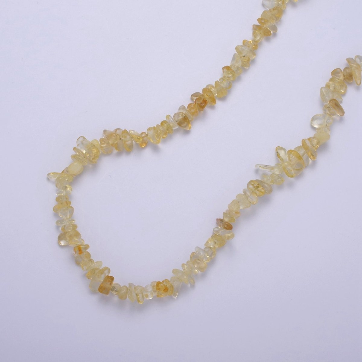 18 Inch Natural Yellow Citrine Crystal Stone Bead Necklace with 2" Extender | WA-635 Clearance Pricing