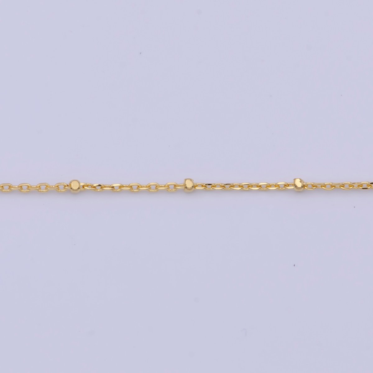 18" Ready to Wear Gold Filled Satellite Chain, Satellite Beaded Chain with Lobster Clasp, Simple Everyday Layering Necklace | WA-1121 - DLUXCA