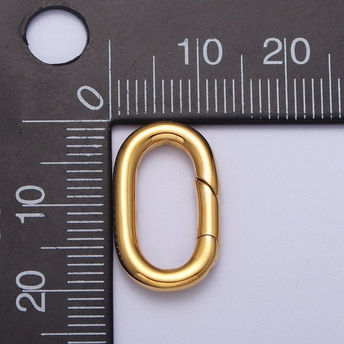 18K, 24K, White Gold Filled Oval Push Spring Ring Gate Jewelry Supply in Gold & Silver | K-295 K-296 K-297