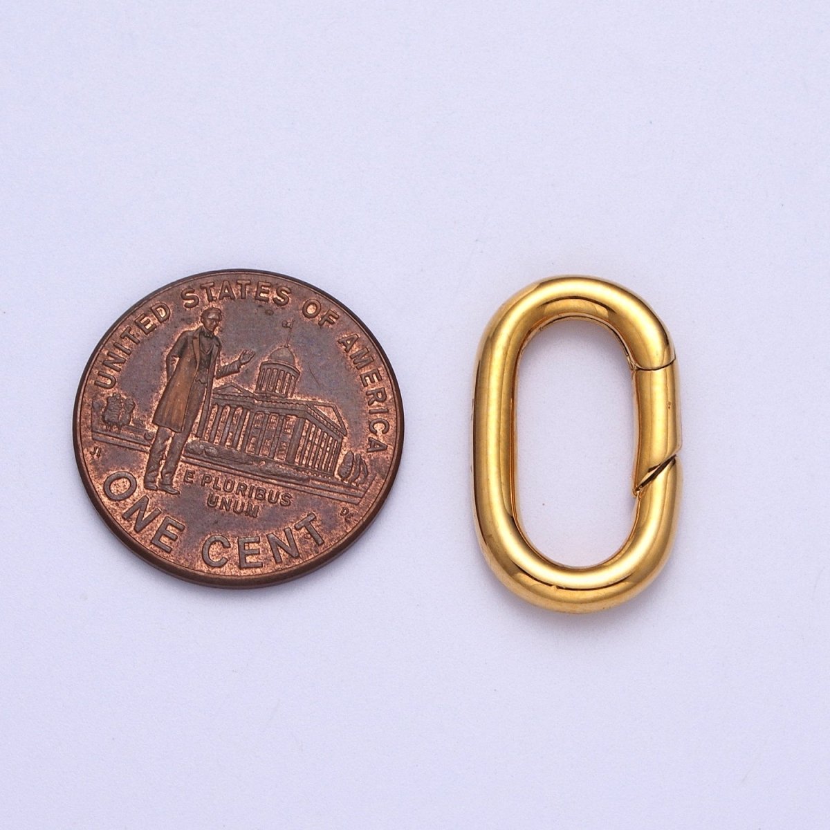 18K, 24K, White Gold Filled Oval Push Spring Ring Gate Jewelry Supply in Gold & Silver | K-295 K-296 K-297