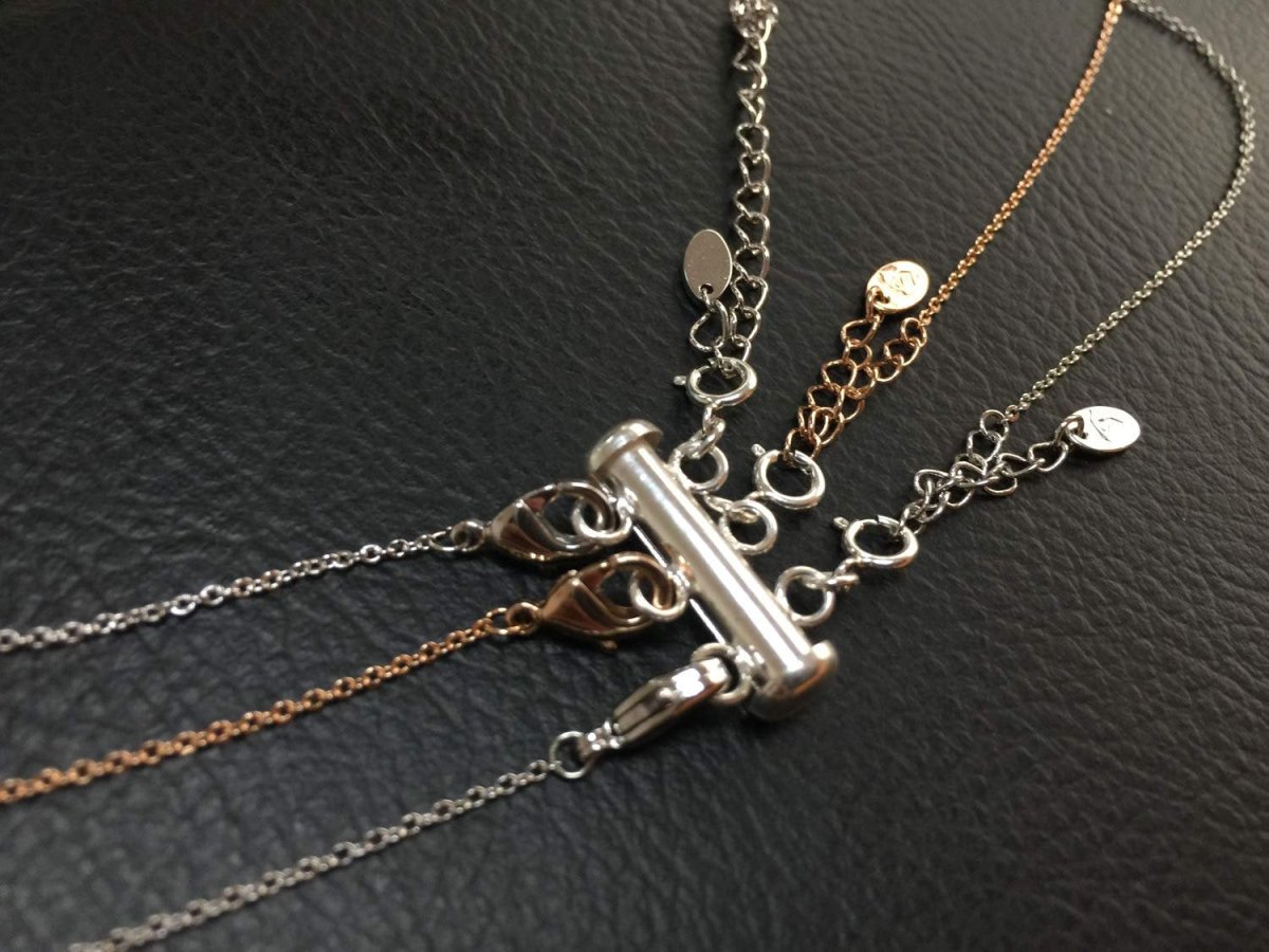 18k Gold Fill Layered Necklace Detangler, Multi Strand Necklace Detangler Clasp, Layering Necklace Spacer, Layer Necklaces / Stack Bracelet K-042 - K-045