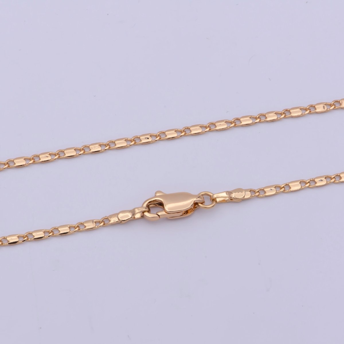 18K Gold Filled 1.6mm Anchor Scroll Chain 17.6 inch Finished Necklace For Wholesale Necklace Dainty Jewelry Making Supplies | WA-484 Clearance Pricing - DLUXCA