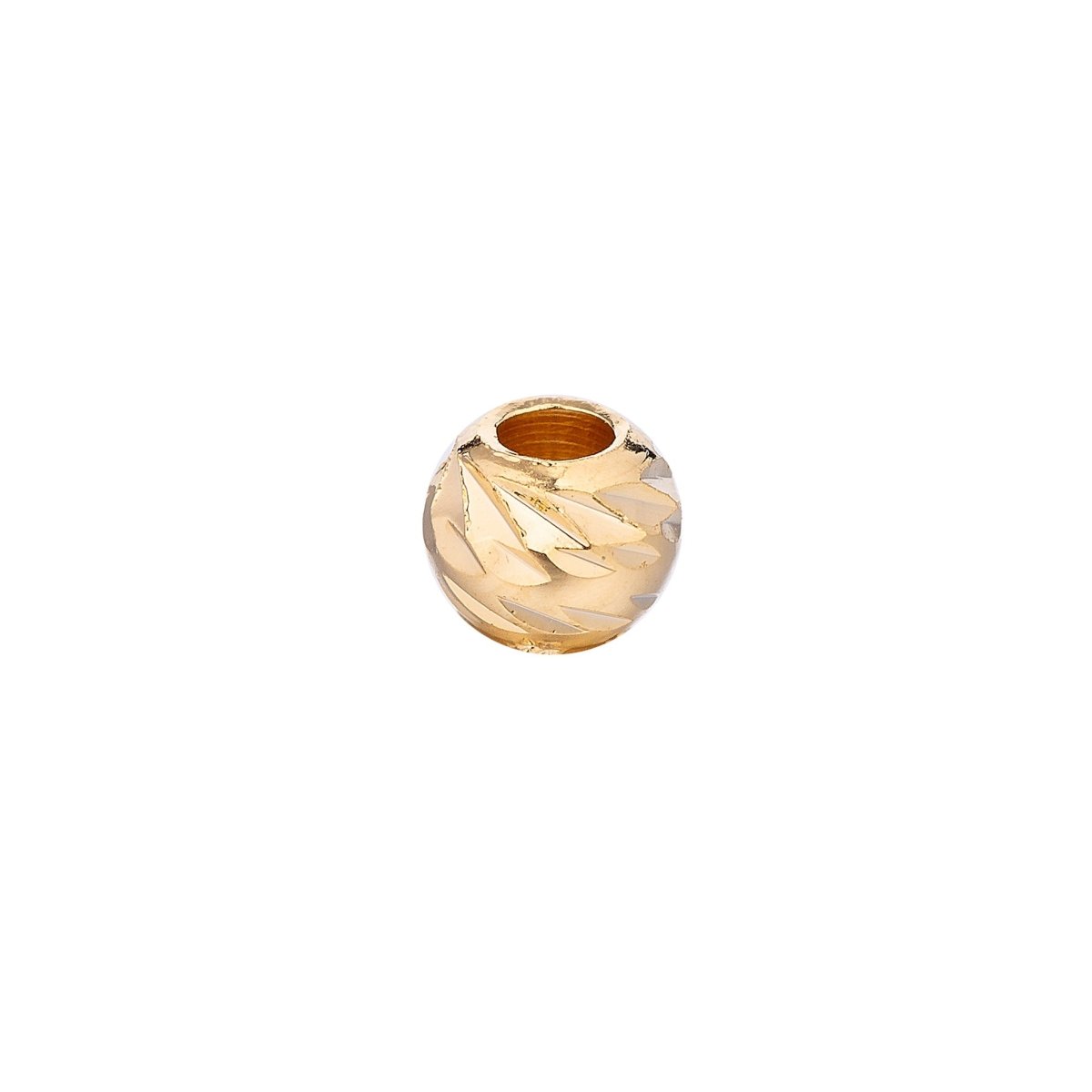 18K Gold Filled 3 mm Round Ball Dome Beads | B-032