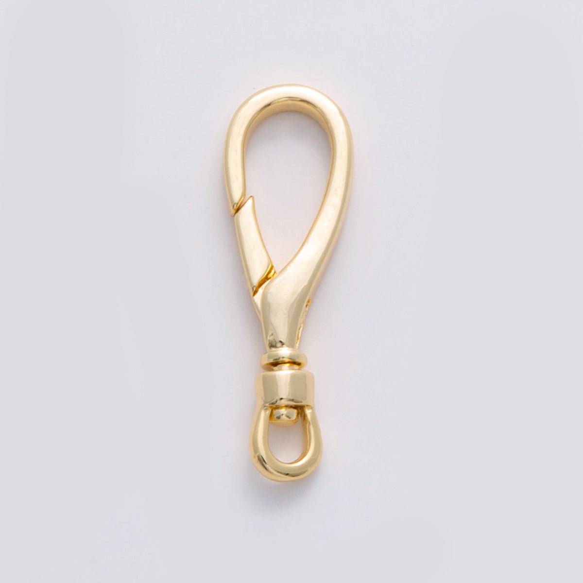18K Gold Filled 31mm Minimalist Push Gate Oval Swivel Closure Finding | Z1161 - DLUXCA