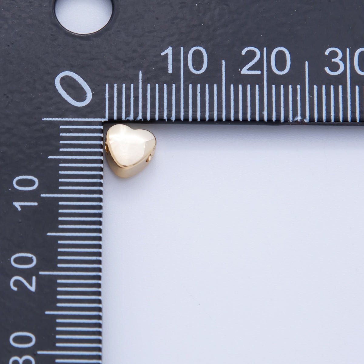 18K Gold Filled 6mm Minimalist Heart Bead Set | B748 - DLUXCA