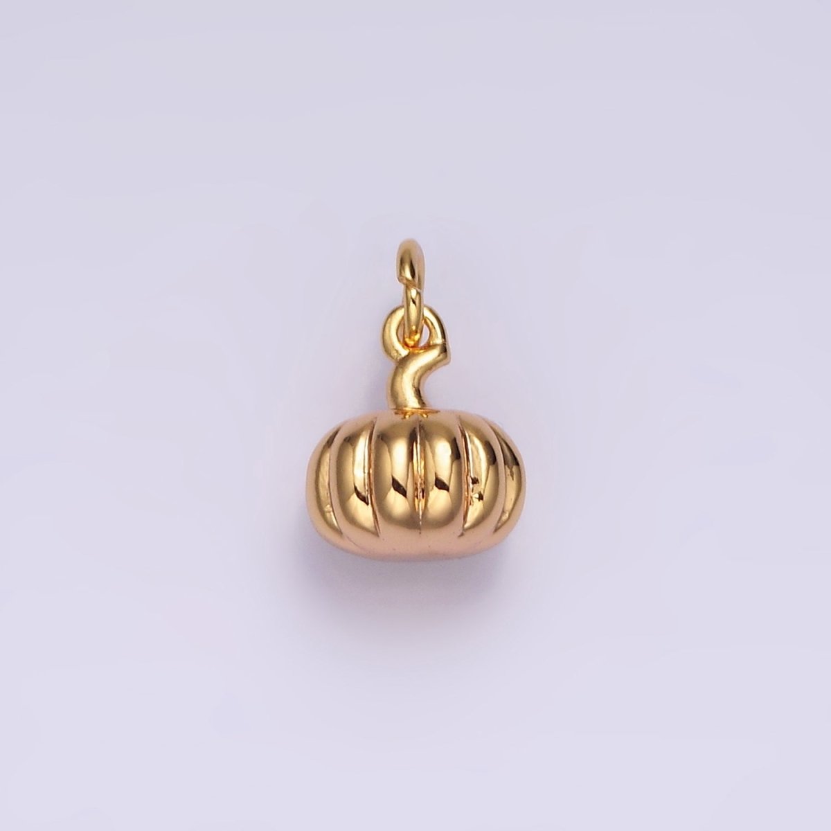18K Gold Filled 9mm Pumpkin Fruit Puffed Add-On Charm | N-1760 W-481