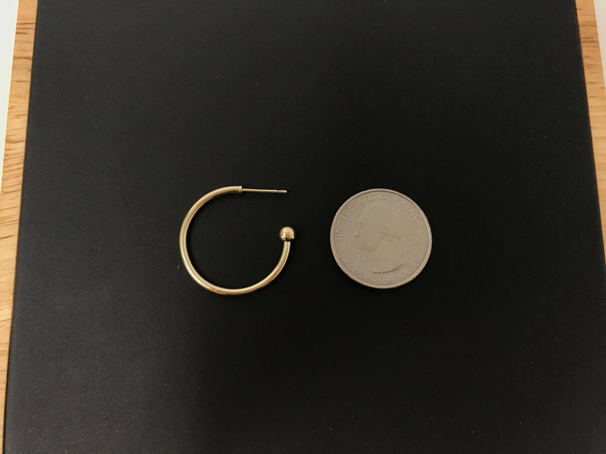 14k Gold Filled C shape Hoop Earring | K-022 AE-761
