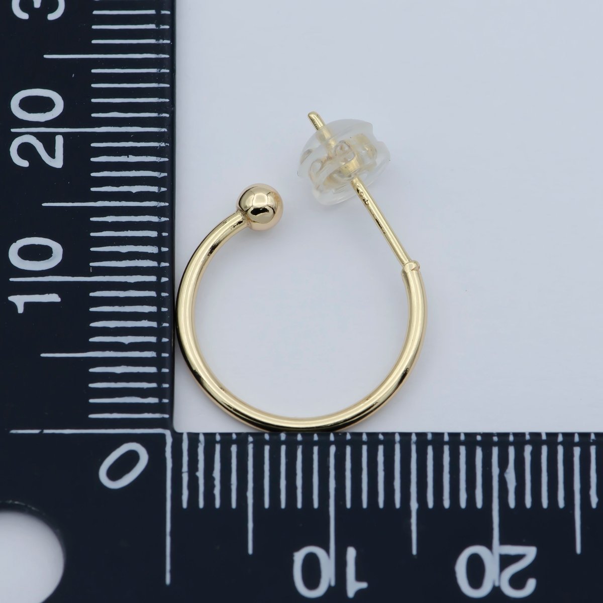 14k Gold Filled C shape Hoop Earring | K-022 AE-761