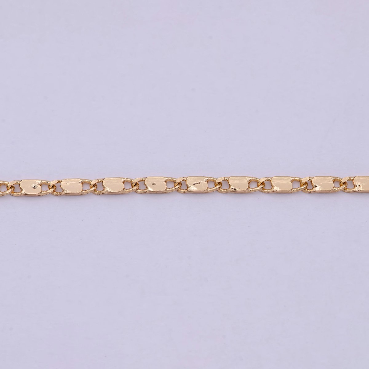 18k Gold Filled Chain Necklace, Fine Scroll Gold Chain, Simple Gold Necklace, Thin Plain Women's Necklace 18 inch long | WA-531 Clearance Pricing - DLUXCA