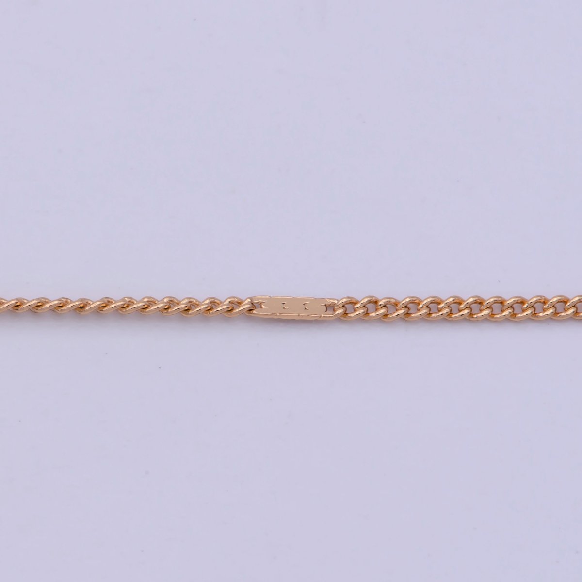 18k Gold Filled Curb Necklace Dainty Curb Necklace 18 inch + 2 inch Extender long Ready to Wear Chain | WA-475 Clearance Pricing - DLUXCA
