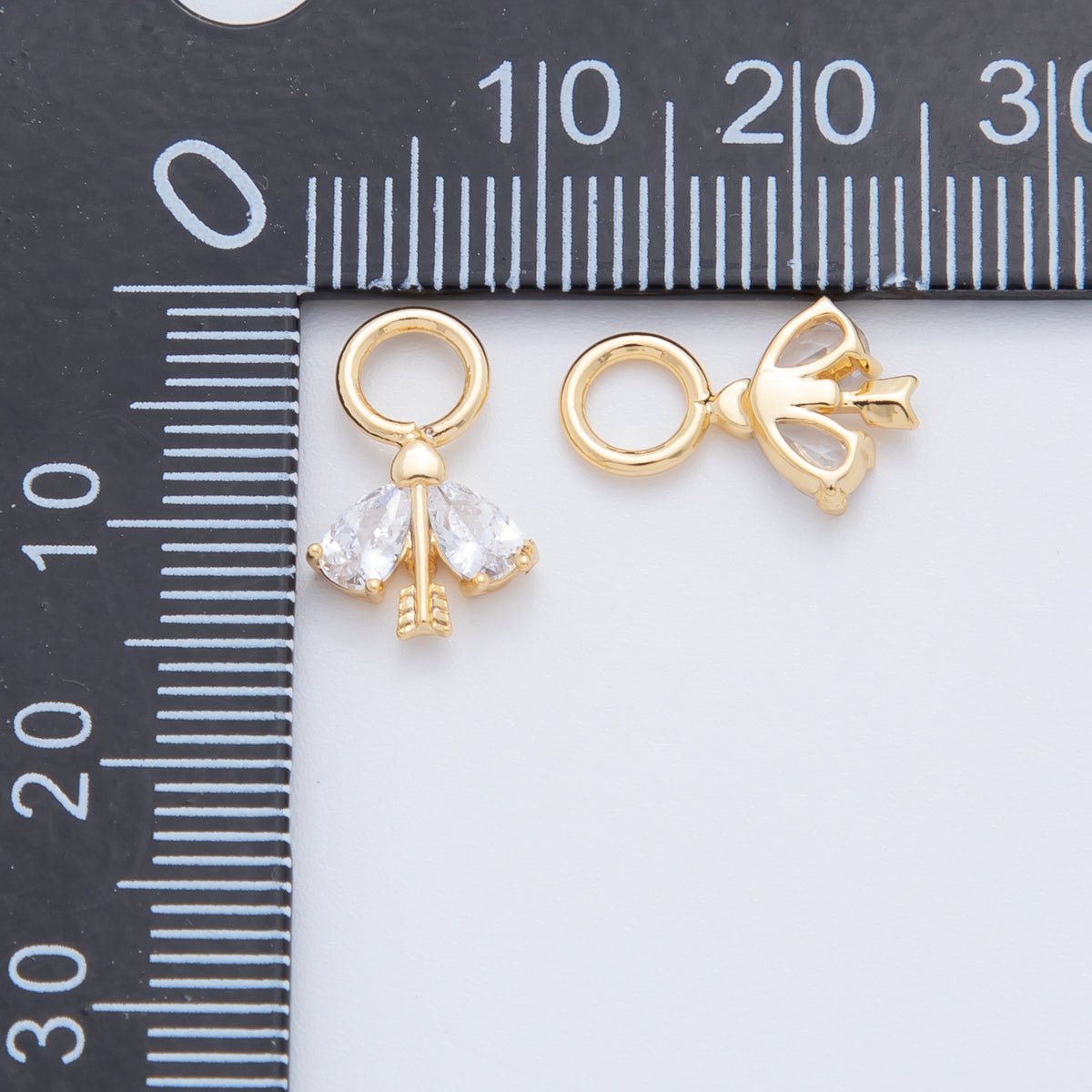 18K Gold Filled CZ Bee Insect Add - On Drop Earring Charm | AF749 - DLUXCA