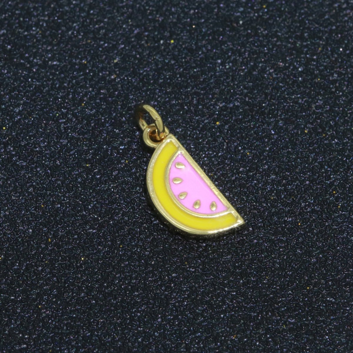 18k Gold filled Fruit Charm Mini Watermelon Pendants Enamel Tropical fruit Charm M-696 - M-698