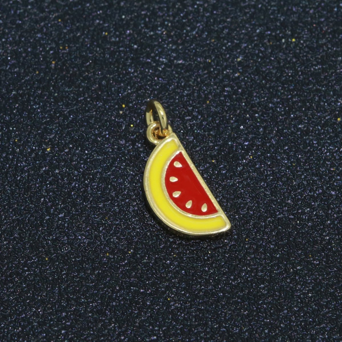 18k Gold filled Fruit Charm Mini Watermelon Pendants Enamel Tropical fruit Charm M-696 - M-698