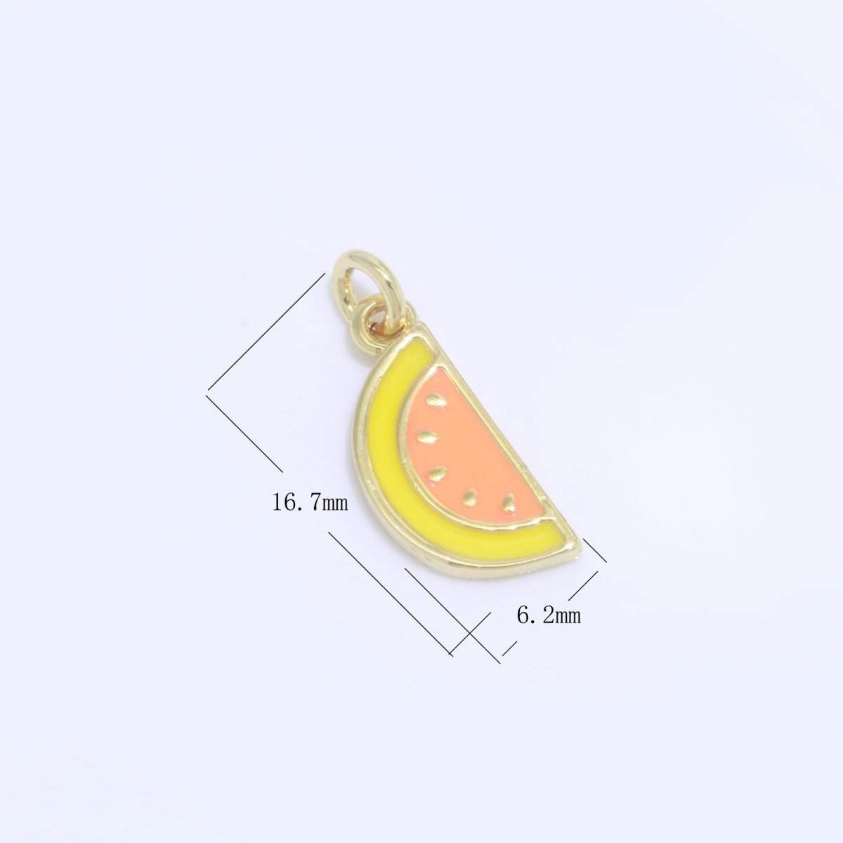 18k Gold filled Fruit Charm Mini Watermelon Pendants Enamel Tropical fruit Charm M-696 - M-698