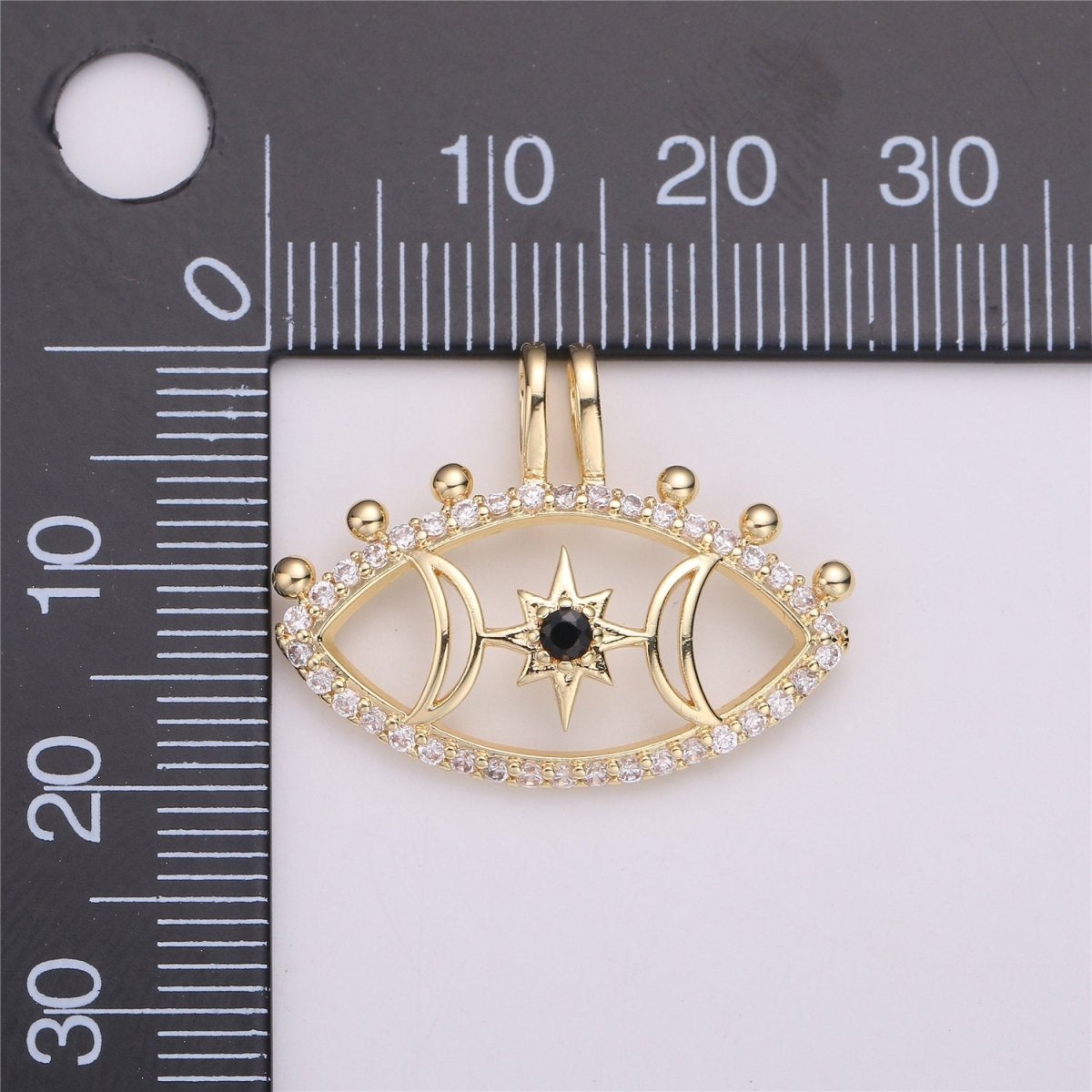 18k Gold filled Goddess Pendant • celestial charm • for necklace jewelry making supply C-541