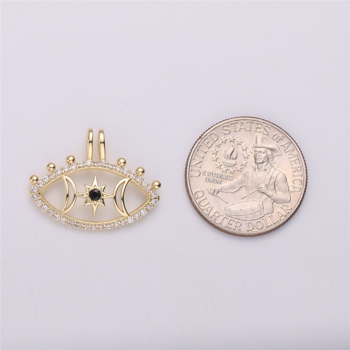 18k Gold filled Goddess Pendant • celestial charm • for necklace jewelry making supply C-541