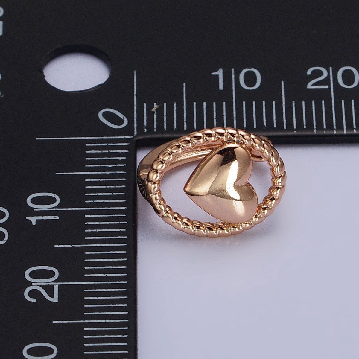 18K Gold Filled Heart Huggie Earring for Minimalist Jewelry AB1024 - DLUXCA