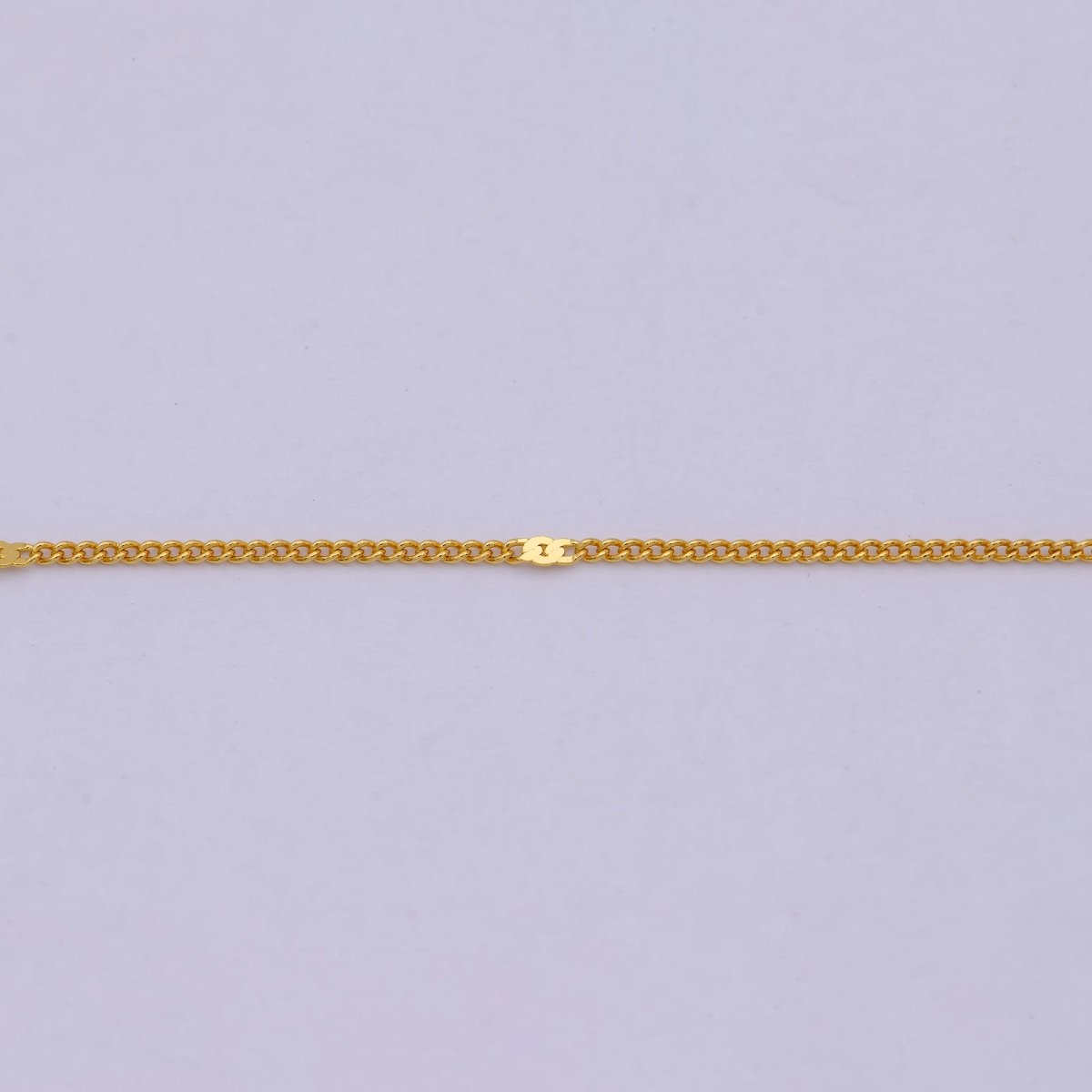 18k Gold Filled Layering Necklace - Simple Chain Necklace - Curb Chain Necklace - Minimalist Jewelry | WA-539 Clearance Pricing - DLUXCA
