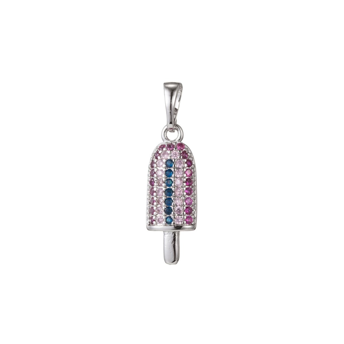 18k Gold Filled Micro Pave CZ Popsicle Pendant Charm, Ice Pop Pendant Charm, Gold Filled Desert Pendant, For DIY Jewelry Making I-429 I-472