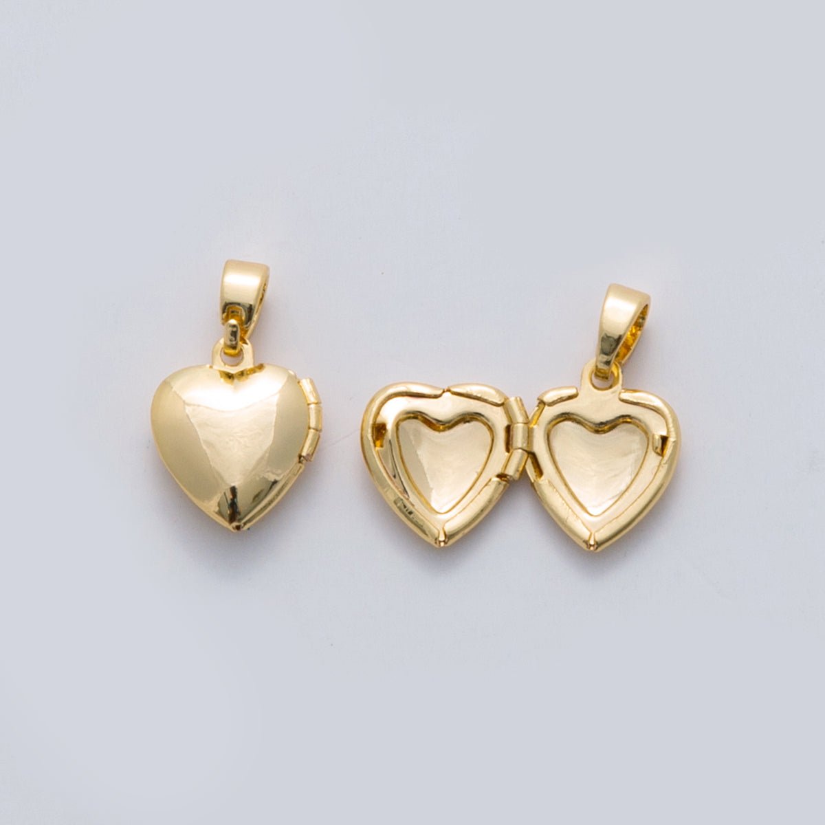 18K Gold Filled Minimalist Heart Locket Pendant | AH688 - DLUXCA