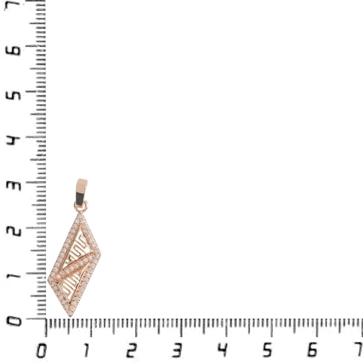 18K Gold Filled Minimalist Rectangle Bar, Dangle Intricate Cubic Zirconia Bails Findings for Necklace Charm Pendant Jewelry Making Supplies H-782 - DLUXCA