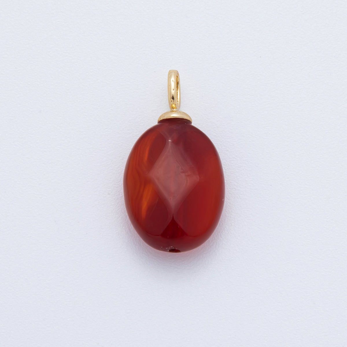 18K Gold Filled Multifaceted Gemstone Drop Pendant | AF80 - DLUXCA