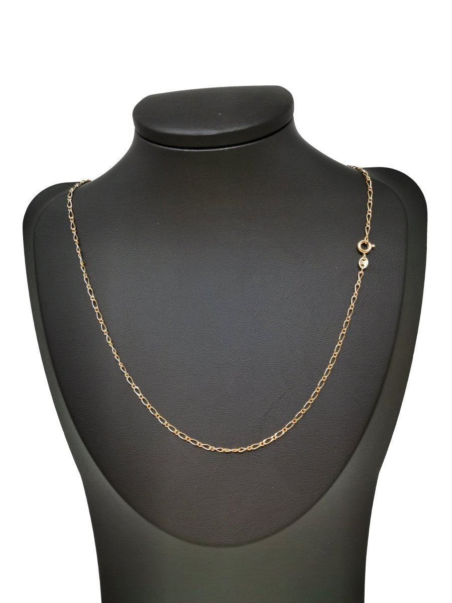 18k Gold Filled Necklace Cable Chain Link Gold Necklace Gift for her Gold Chain Link Necklace Gold 17.7" Gold Figure Eight Style Necklace | CN-715  Clearance Pricing