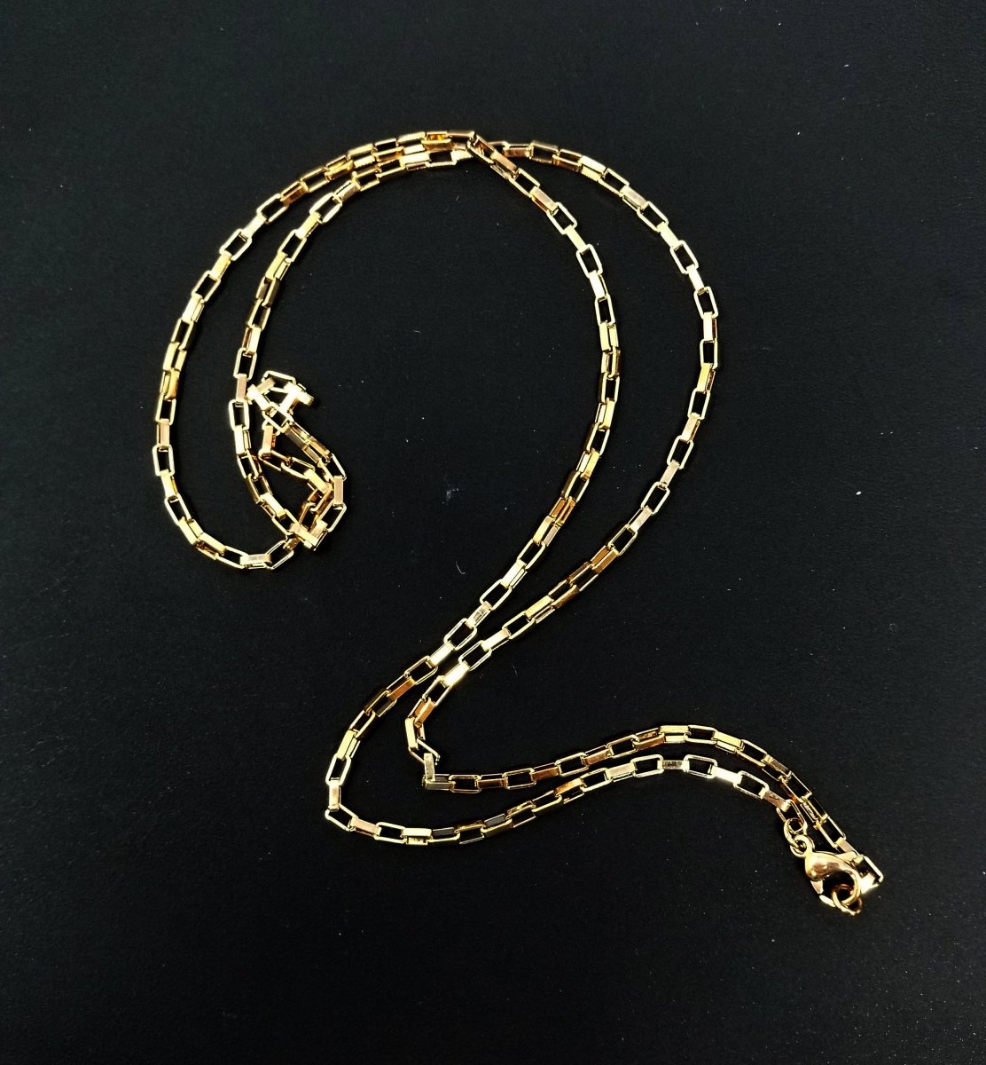 18K Gold Filled Necklace - Cable Necklace - Dainty Gold Cable Rolo Chain Layering Necklace 1mm 20 inch ready to wear chain w/ Lobster Clasp | CN-266