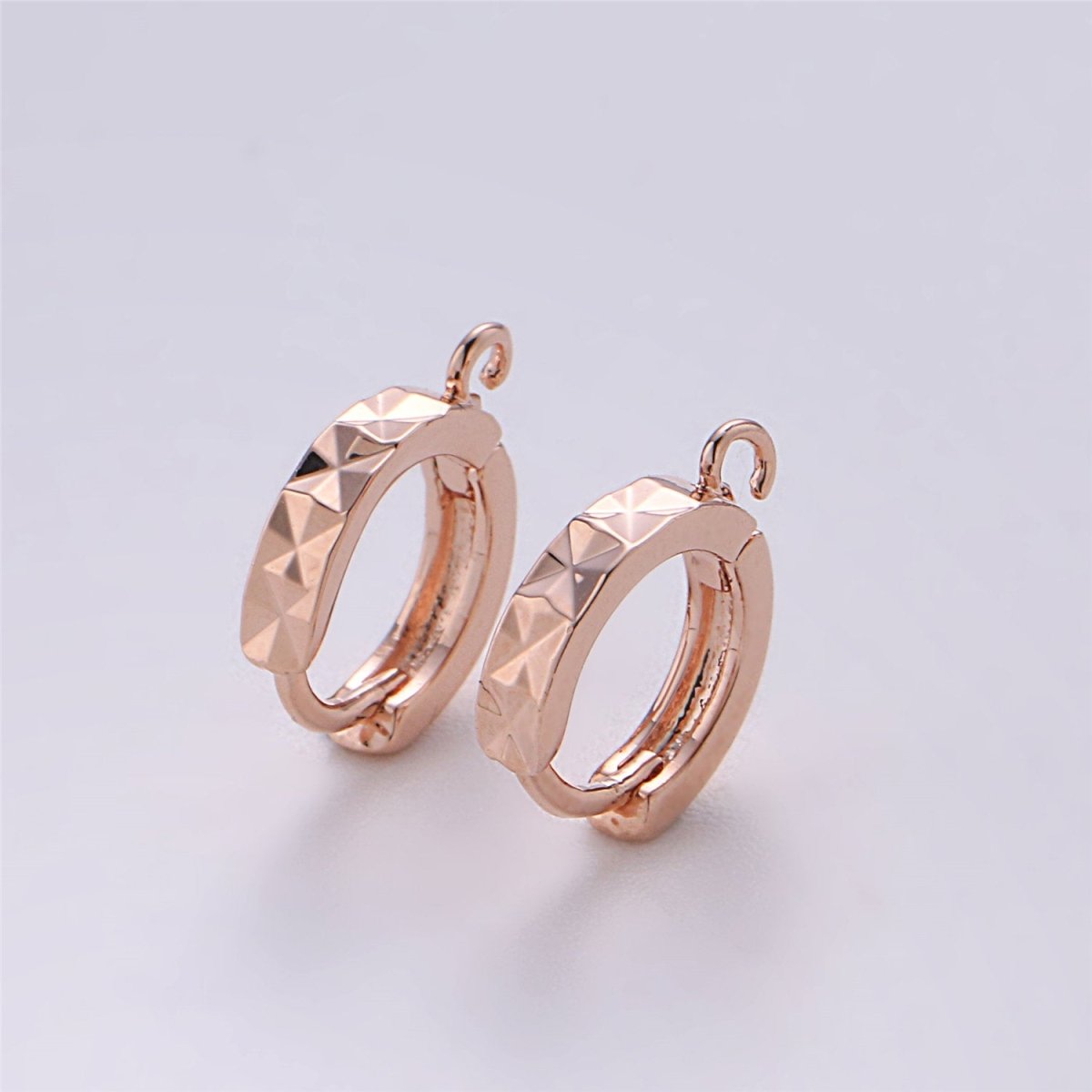 18k Gold Filled one touch w/ open link Lever back earring making, 12x15 mm, Nickel free Lead Free for Earring Charm Making Findings K-054 K-070 K-106