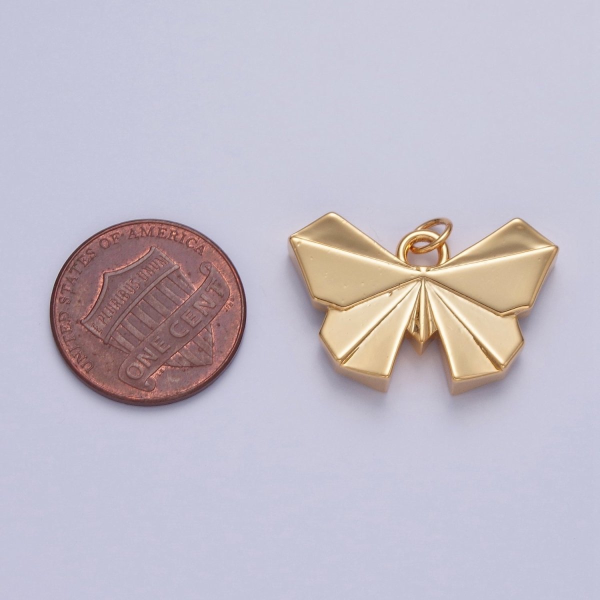 18K Gold Filled Origami Butterfly Mariposa Insect Animal Charm | X-081 - DLUXCA