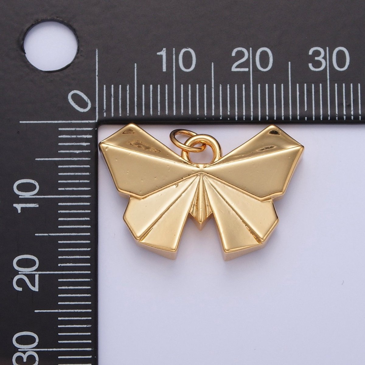 18K Gold Filled Origami Butterfly Mariposa Insect Animal Charm | X-081 - DLUXCA