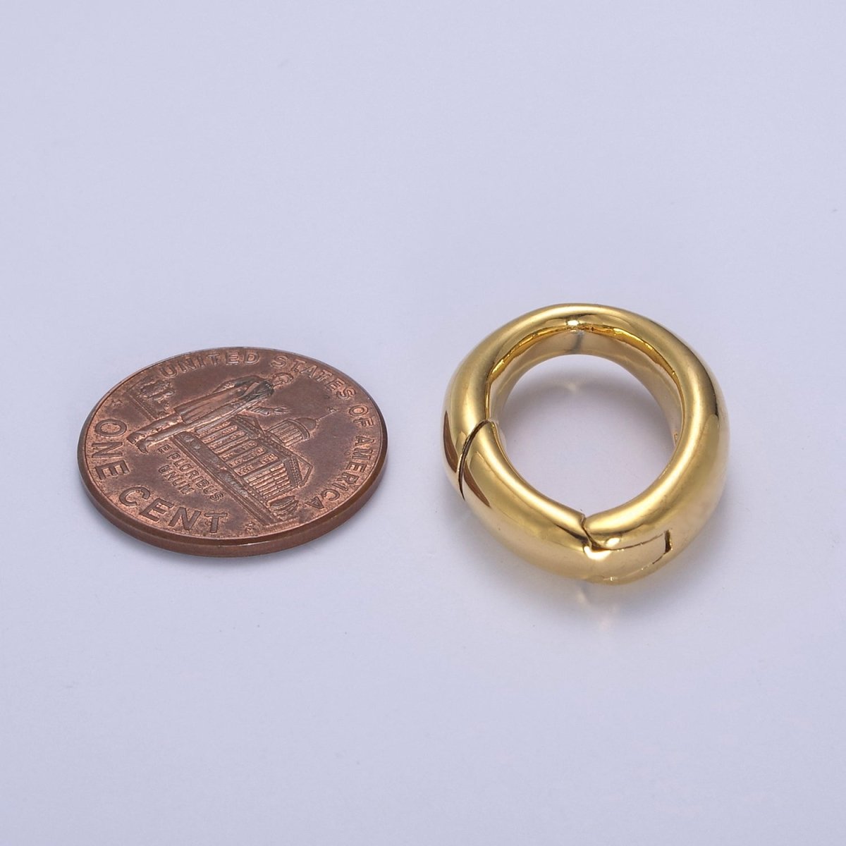 18K Gold Filled Oval Spring Clasp,Spring Carabiner Clasp,Gold Oval Clasp,Dainty Minimalist Clasp for Jewelry Making Making L-666