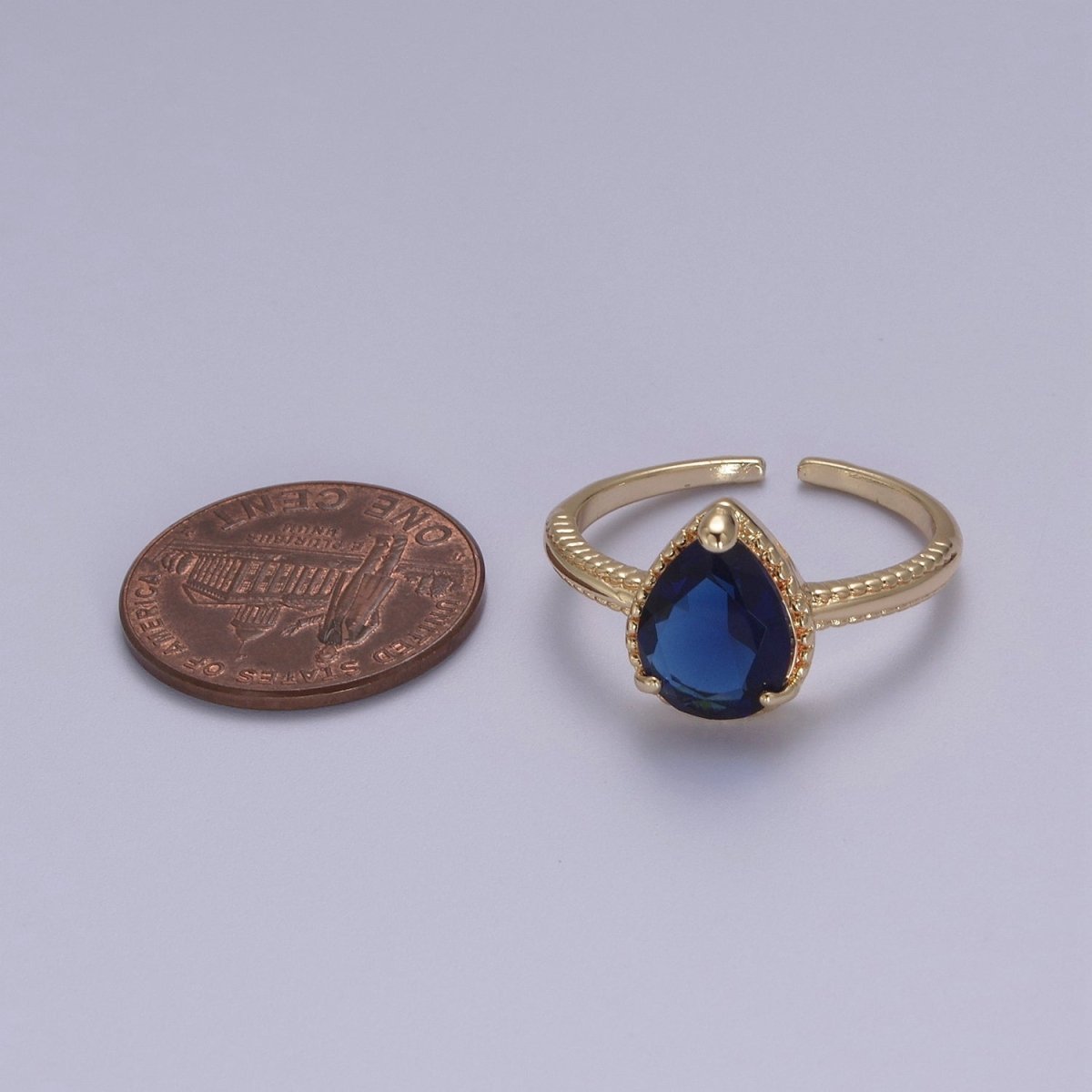 18k Gold Filled Pear Shaped Halo Engagement Ring Dainty Tear drop Ring , Wedding Ring Pear Cut Solitaire Ring Women S-429 ~ S-434