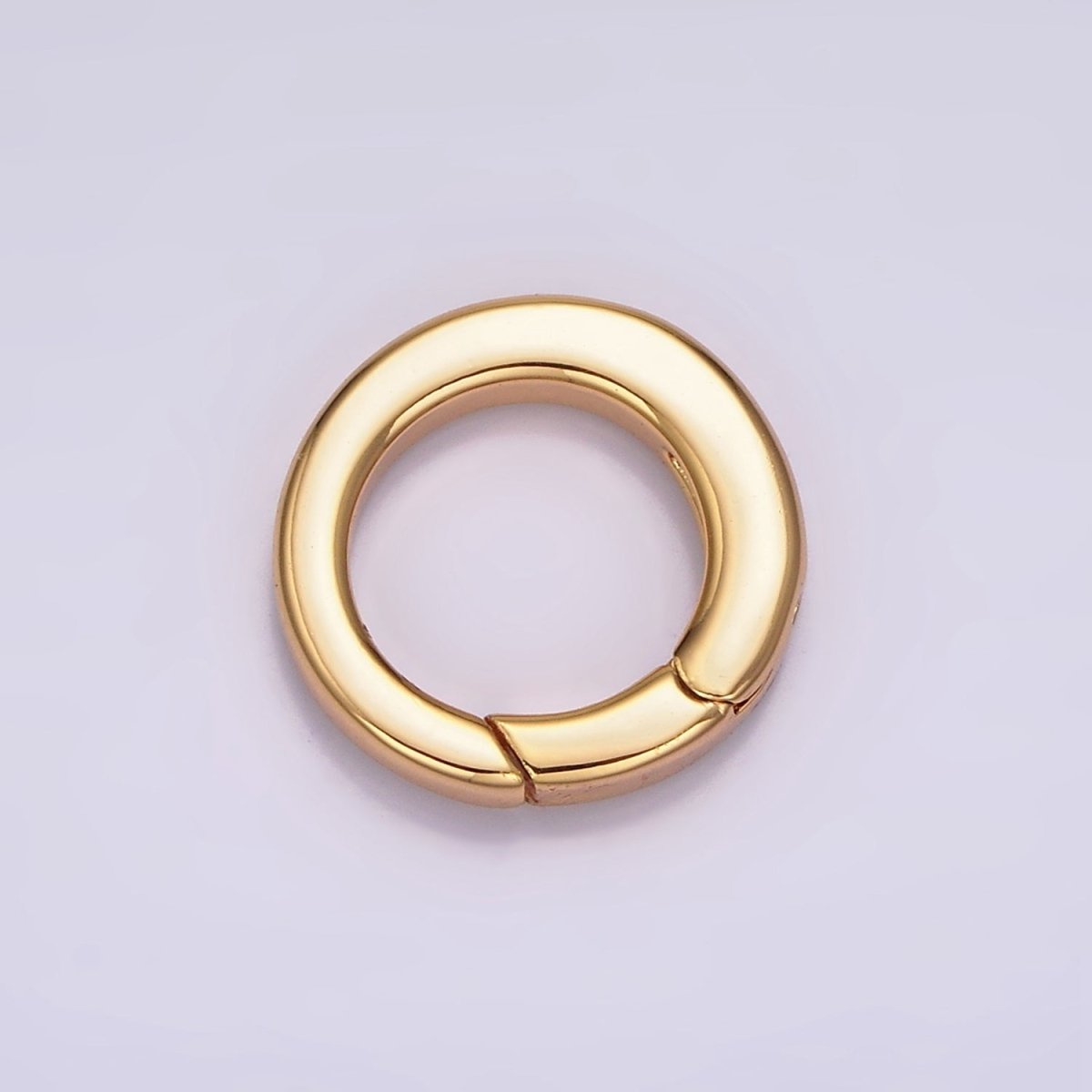 18K Gold Filled Push Gate Ring Charm Holder Bail for Charm Jewelry Kit Supplies For DIY Jewelry Making | Z-492 - Z-497