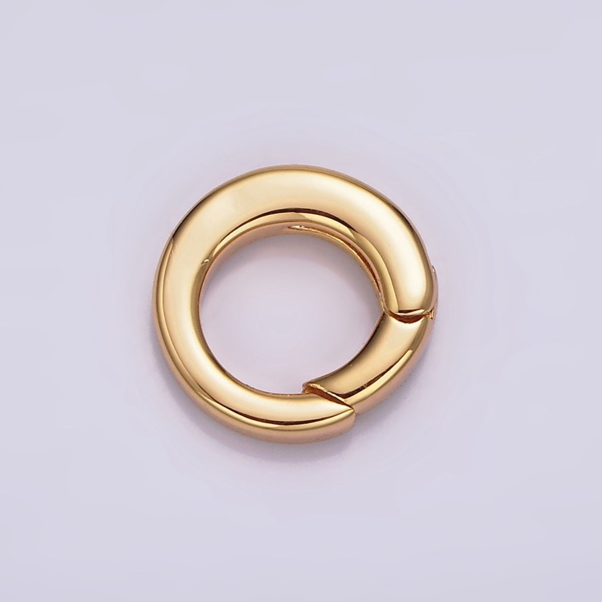 18K Gold Filled Push Gate Ring Charm Holder Bail for Charm Jewelry Kit Supplies For DIY Jewelry Making | Z-492 - Z-497