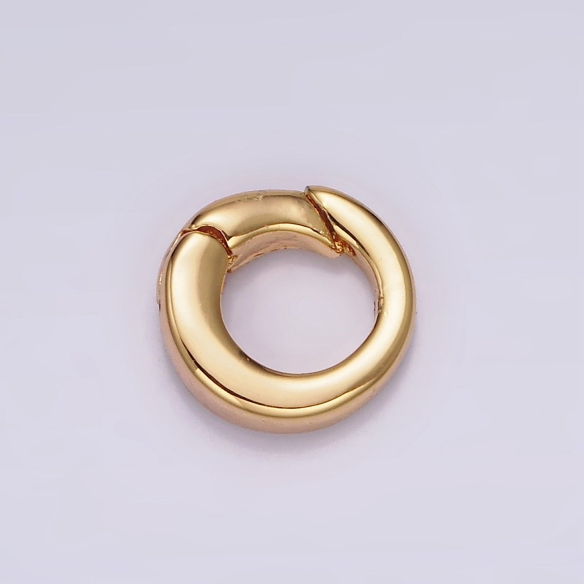 18K Gold Filled Push Gate Ring Charm Holder Bail for Charm Jewelry Kit Supplies For DIY Jewelry Making | Z-492 - Z-497