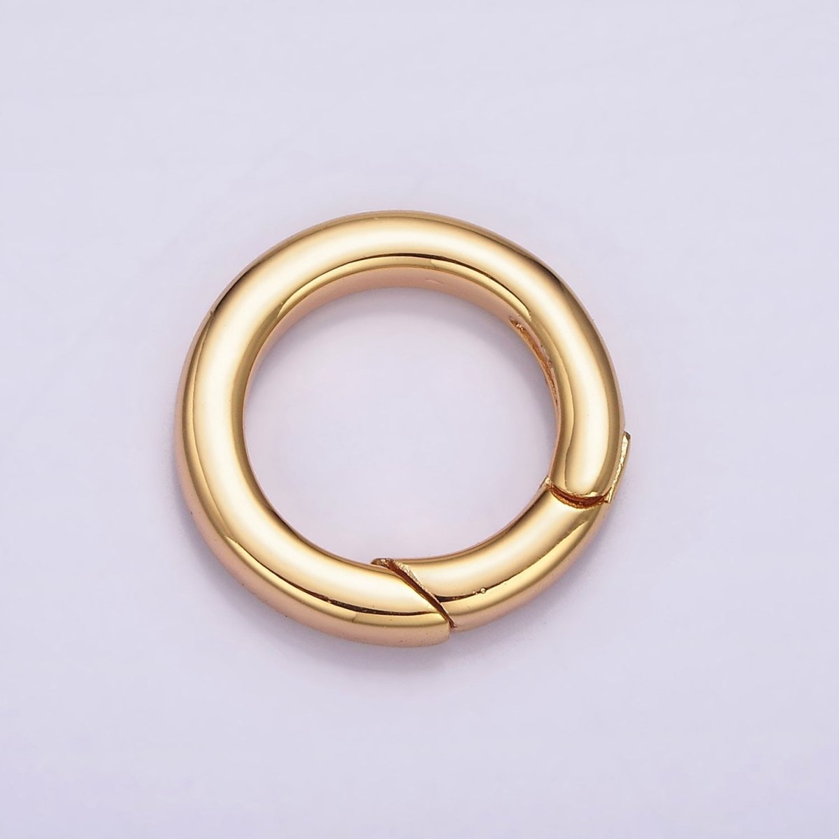 18K Gold Filled Push Gate Ring Charm Holder Bail for Charm Jewelry Kit Supplies For DIY Jewelry Making | Z-492 - Z-497