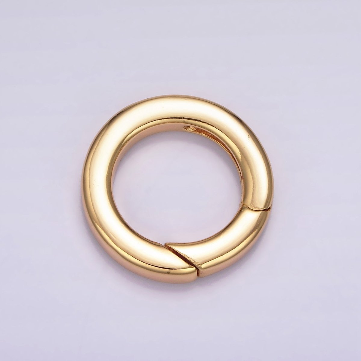 18K Gold Filled Push Gate Ring Charm Holder Bail for Charm Jewelry Kit Supplies For DIY Jewelry Making | Z-492 - Z-497