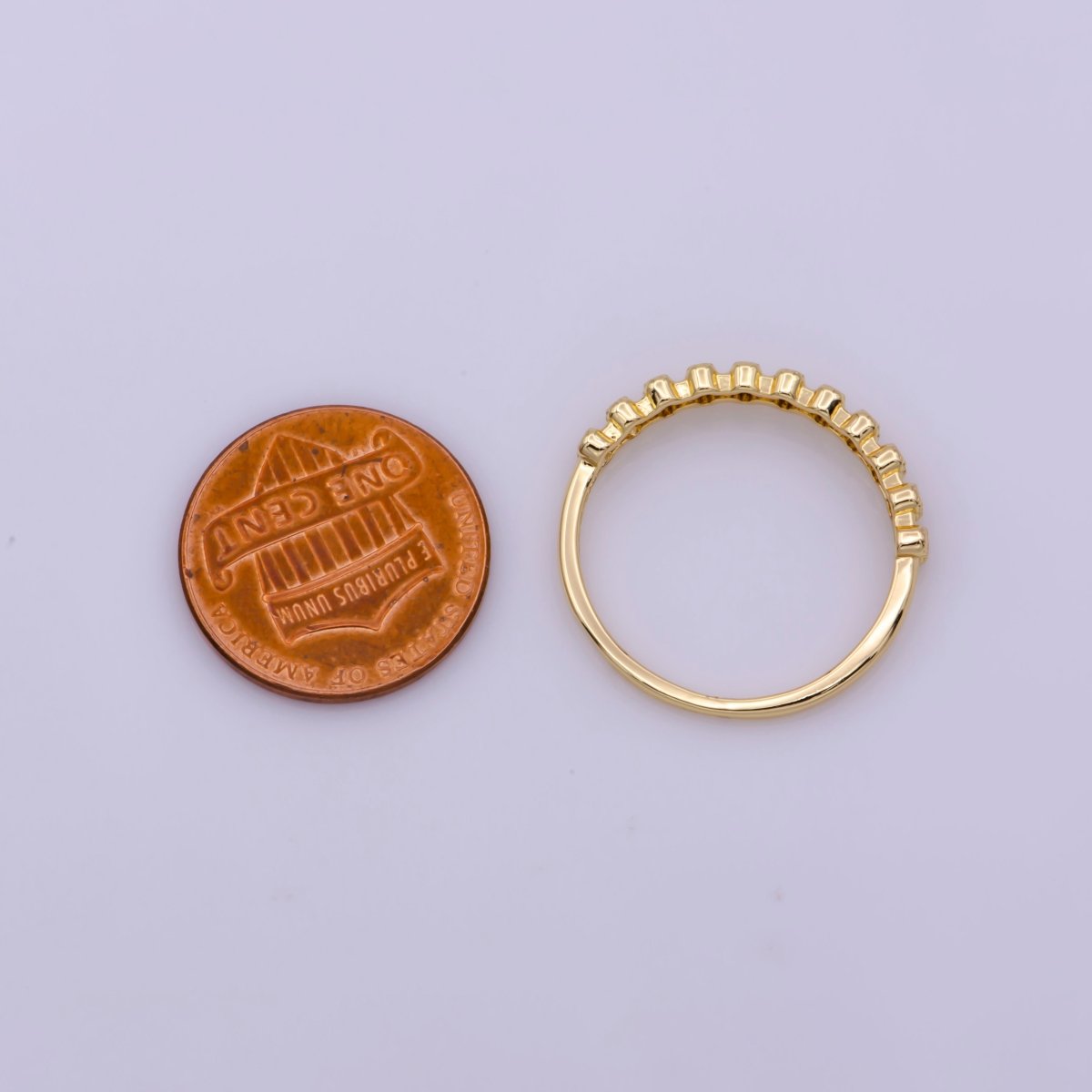 18k gold Filled Ring Micro Pave Cz Cubic Zirconia Gold Band Minimalist Jewelry Stackable U-010~U-013