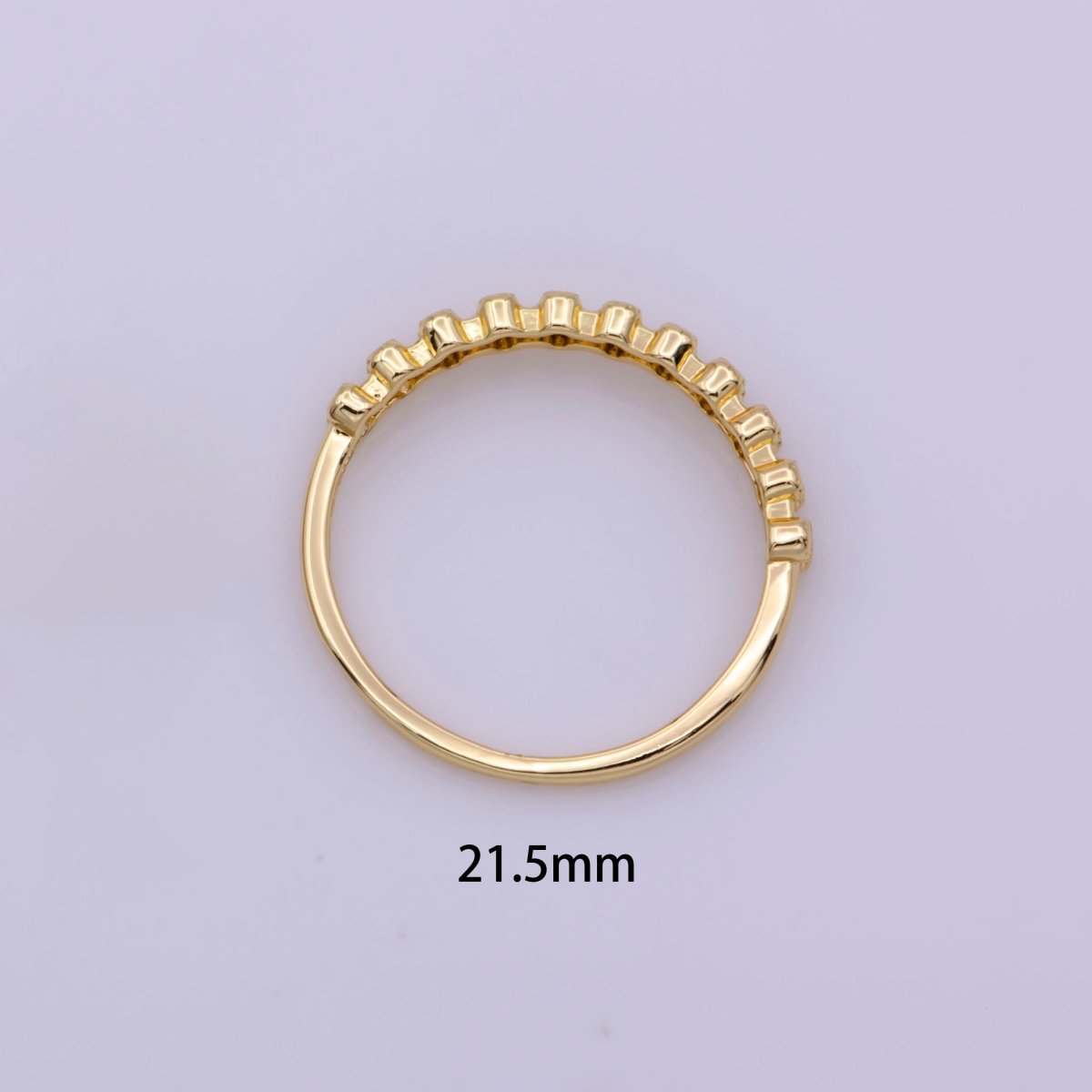 18k gold Filled Ring Micro Pave Cz Cubic Zirconia Gold Band Minimalist Jewelry Stackable U-010~U-013