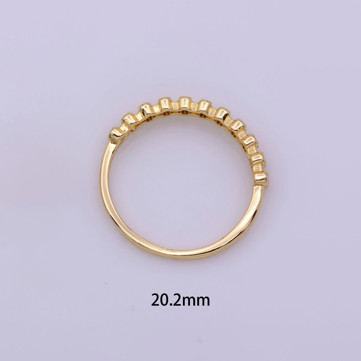 18k gold Filled Ring Micro Pave Cz Cubic Zirconia Gold Band Minimalist Jewelry Stackable U-010~U-013