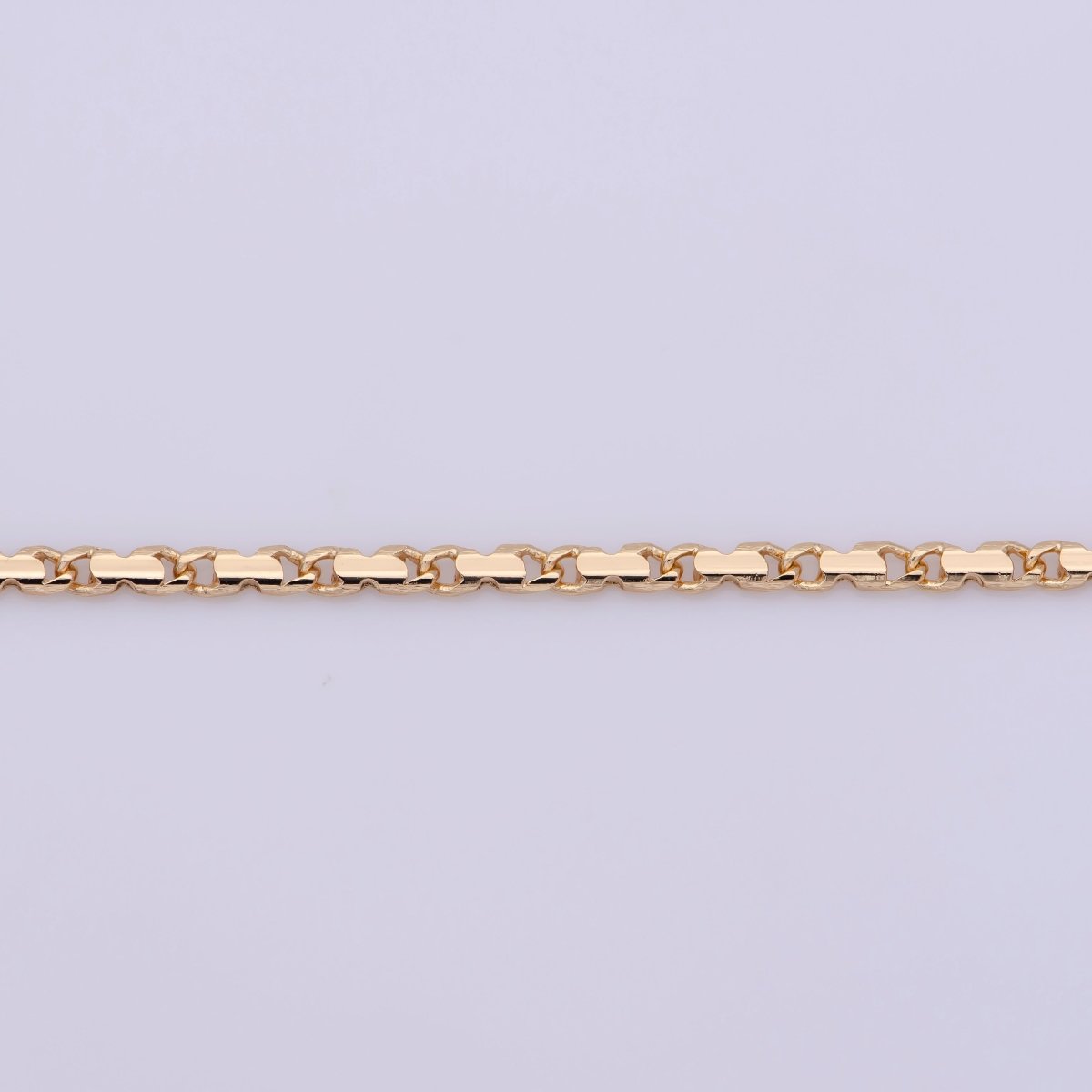 18K Gold Filled Scroll Chain Necklace, 18 Inch Scroll Finished Chain For Jewelry Making, Dainty 2.5mm Designed Necklace w/ Spring Ring | CN-385 Clearance Pricing - DLUXCA