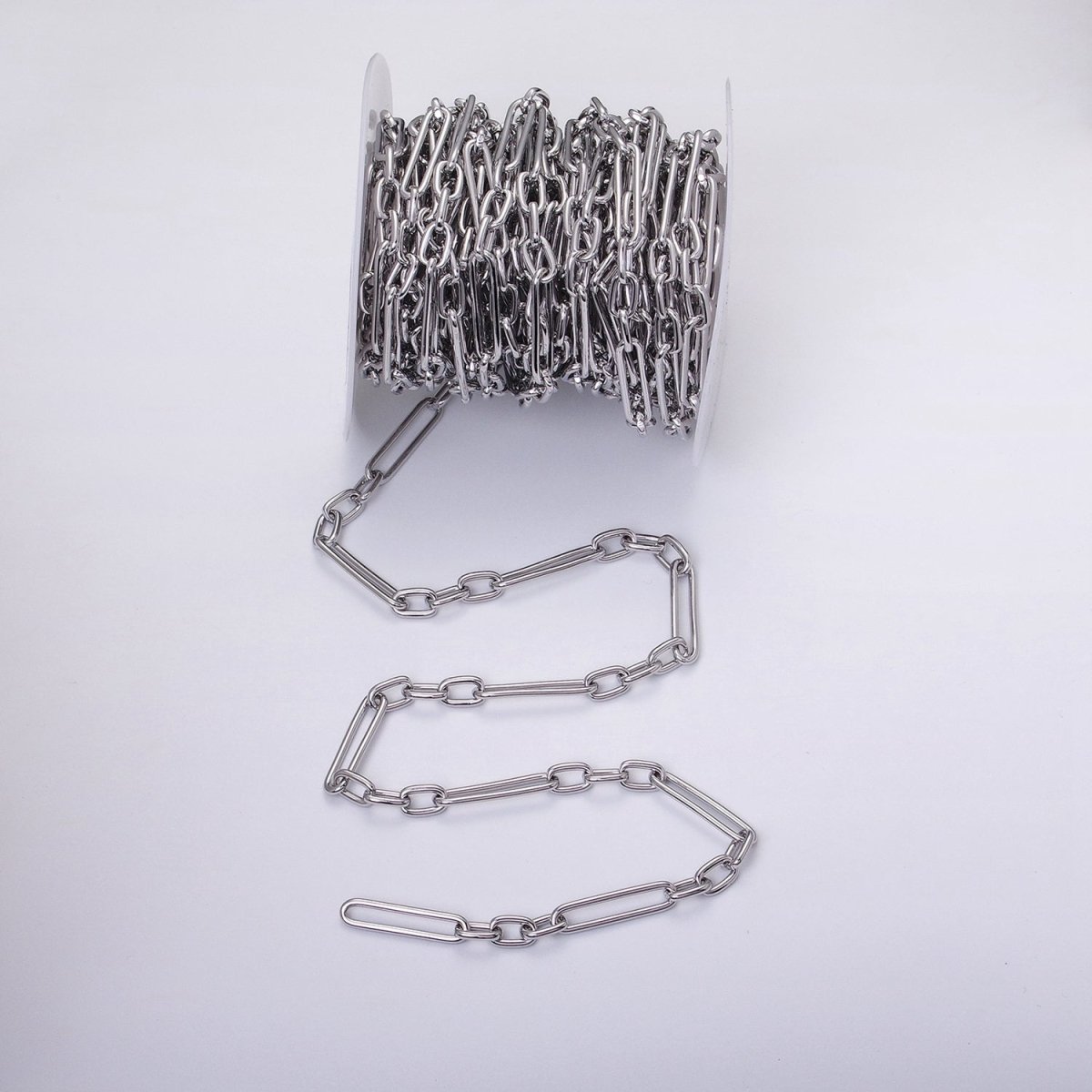 18K Gold Filled Stadium Chain by Yard Figaro Long and Short Fancy Wholesale bulk by Yard for Jewelry Making | ROLL-1259 ROLL-1260 Clearance Pricing