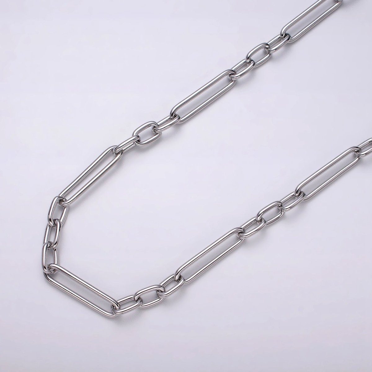 18K Gold Filled Stadium Chain by Yard Figaro Long and Short Fancy Wholesale bulk by Yard for Jewelry Making | ROLL-1259 ROLL-1260 Clearance Pricing