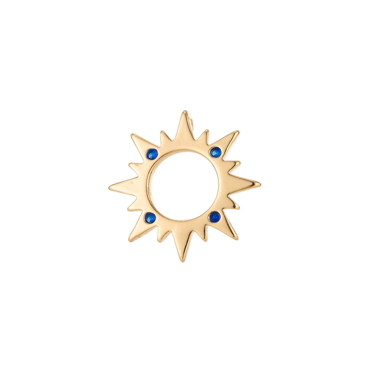 18k Gold Filled Sun Charm Pendant, Dainty Sun Burst Pendant SunBurst Necklace Earring Charm Pendant, K-057-K-059