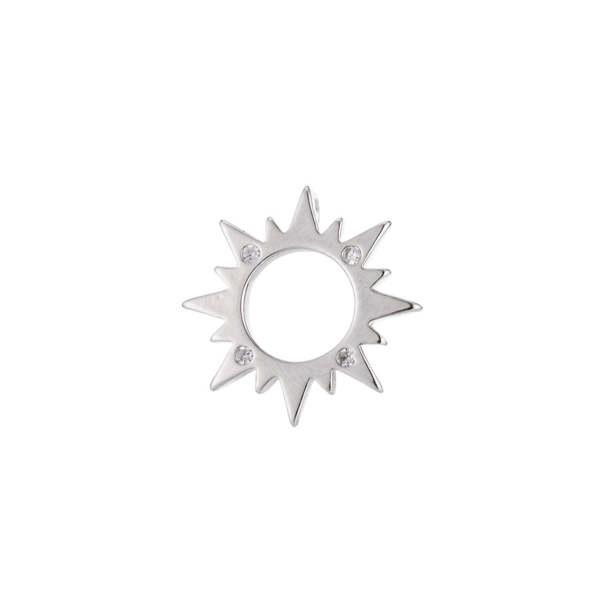 18k Gold Filled Sun Charm Pendant, Dainty Sun Burst Pendant SunBurst Necklace Earring Charm Pendant, K-057-K-059